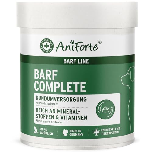 AniForte Barf Complete Pulver für Hunde - Natürliche Rundumversorgung, Ausgewogener Zusatz beim Barfen, Reich an Mineralstoffen & Vitaminen