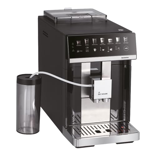 KKT KOLBE Kaffeevollautomat mit Milchbehälter, Milchschaumdüse und Zubehör, 2 Tassen, 15 Bar, 7-stufiges Mahlwerk, Touchscreen, Automatische Reinigung, 7 Getränke Barista One