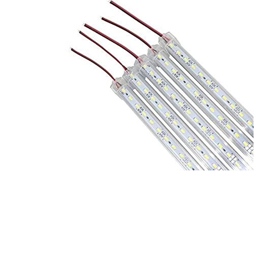 Lskjzzn Harte Lichtleiste 4 Stück LED 5730 SMD for Aluminium- und PC-Abdeckung Farbe Grün Rosa Blau Rot (Color : Milky Cover, Size : Red)