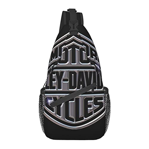 RFSHOP Harley Davidson Lässige Umhängetasche, Outdoor-Schultertasche, Brusttasche, für Wandern, Radfahren, Reisen, für Herren, Damen, Mädchen, Bild