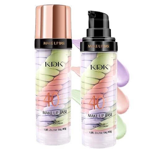 Drei Farben Concealer Primer Makeup, Facial Color Corrector Foundation, Gesicht Isolationscreme für Ebenmäßiger Hautton, Concealer, Feuchtigkeitsspendend Ölkontrolle, Hellt den Hautton auf