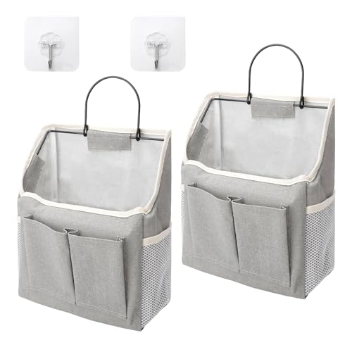 Hängeorganizer 2 Stück faltbar - Wandorganizer & Tür Organizer hängend mit Taschen für Bad, Küche, Camping - Hängende Aufbewahrungstaschen, Körbe und Camping-Organizer
