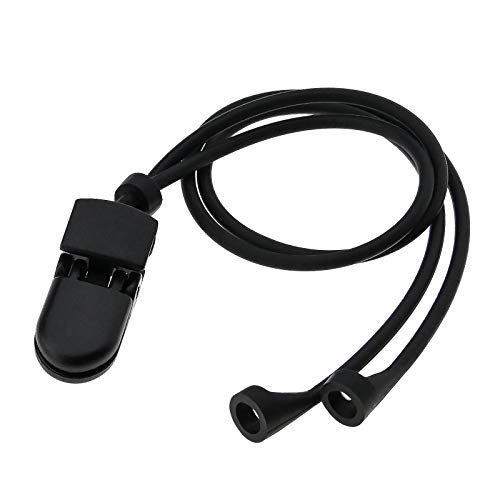 EMSea Hörgeräte-Clip-Halter, Anti-Verlust-Schlüsselband, Sicherheits-Halter, Retention Cord Protector Silikon schwarz für Erwachsene Senioren Kinder