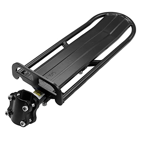 Fahrrad Gepäckträger Sattelstütze, Gepäckträger Mountain Hinten, Länge Einstellbarer, Aluminium Legierung Fahrrad Rücksitze Gepäckablage - Schwarz Fahrradgepäckträger