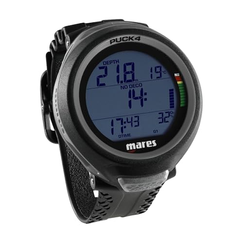 Mares Puck 4 Tauchcomputer - Luft und Nitrox, Farbe:schwarz