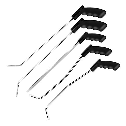 Super PDR 9-TLG./12-TLG. Schwarze Hakenleisten, Karosserie-Reparatur-Werkzeugsatz, Auto-Schadenbeseitigung, Reparatur, lackfreie Dellenreparatur-Werkzeuge (Farbe: Schwarz)