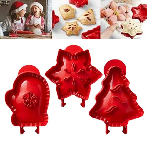 3 Stück/Set Pastetenmacher, Mini-Kuchenmacher, Weihnachts-Keksformen, Mini-Kuchenformen, Handkuchenform-Set, Teigpresse, Werkzeug zum Backen für Party, Gebäck, Backen