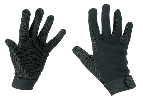 Covalliero Reithandschuhe Baumwolle Jersey Gr.M schwarz
