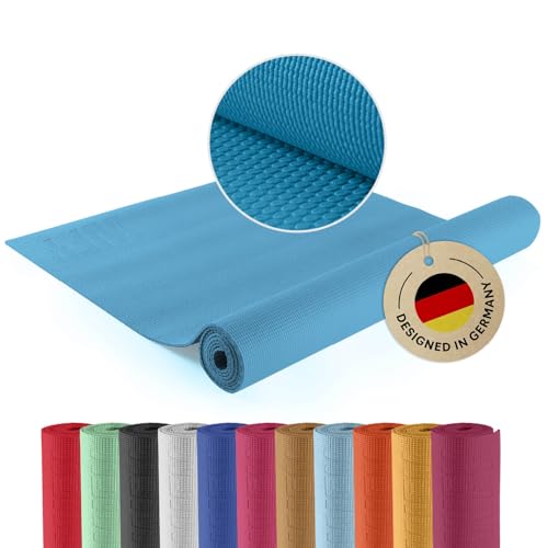 DoYourYoga Fitnessmatte Yogamatte »Kirana« aus ECO-PVC - 183 x 61 x 0,4 cm - rutschfest & robust - Gymnastikmatte Yoga Matte Trainingsmatte Pilates Workout - Petrol