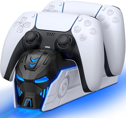 ALEEMTRY PS5 Controller Ladestation, PS5 Zubehör Ladestation mit Cooles Aussehen für DualSense PS5 Controller, Ladestation für Playstation 5 Controller/Edge Controller, PS5 Ladestation - Skins