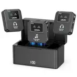 LEKATO Drahtloses In-Ear-Monitoring-System mit Ladekoffer, Professionelles drahtloses 2.4G-Stereo-IEM-System mit Sender und Empfänger, OTG-Funktion, geeignet für Band-Proben, Live-Auftritte