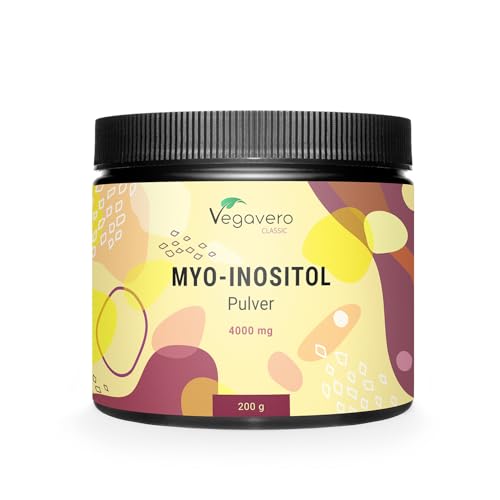 Myo-Inositol | Vitalstoffe für die Periode und PCO Syndrom | 4000mg Pro Dosis | Laborgeprüft & Vegan | 200g Pulver in recylebarer Dose | Ohne Zusätze | Deutsche Produktion Vegavero®