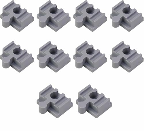 Holzschienen Adapter Verbinder,10 Stück Holzeisenbahn Schienenverbinder,Zubehör Holzeisenbahn,Holzschienen Verbinder,Universal Holzeisenbahn Adapter Set,Für Geburtstagsfeier,Spieltermin (Grau)
