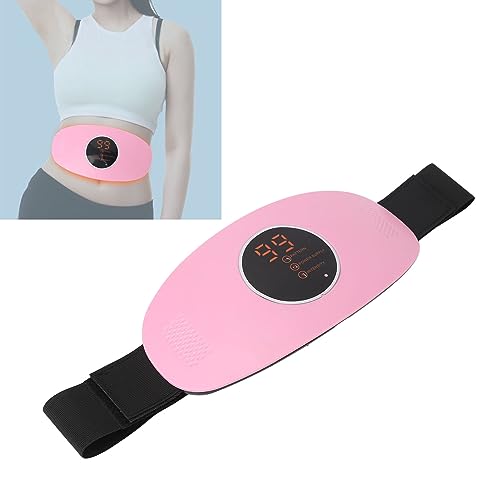 Massage Schlankheitsgürtel, Bauch Schlankheits Massagegerät,Elektrischer Taillenmassagegürtel 3 Modi 26 Geschwindigkeiten 360 Grad umwickelndes Taillenschlankheitsinstrument Für Damen Und Herren(Rosa)