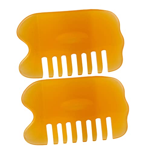BCOATH 2Stücke Gua Sha Kamm Multifunktionale Massagekämme Zur Hautpflege Und Entspannung Tragbare Gua Sha Kämme Für Gesichts Und Kopfbehandlungen