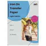 PPD 20 x A4 Inkjet Premium Transferpapier für helles Textil, Bügeleisen und Transferpresse PPD-1-20