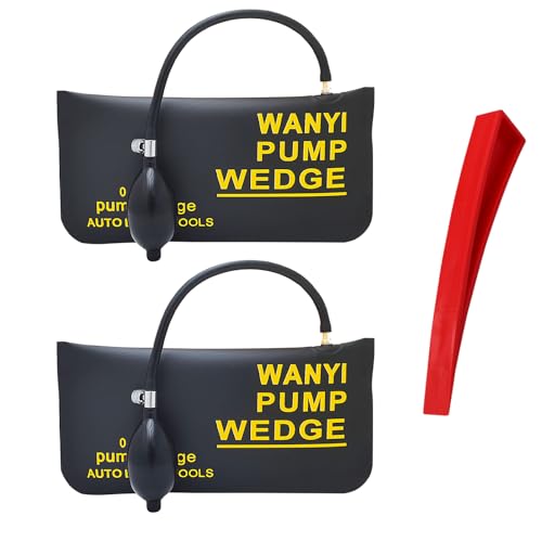 WANYI 2 Stück Montagekissen luftkissen Air Wedge Pump luftkissenheber hebekissen hebekissen für möbel türfutter montageset, Belastung bis 300 kg (2 Großes Rechteck)
