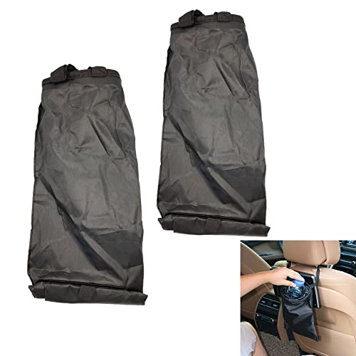 Tragbare Falten Auto Mülleimer Wiederverwendbarer Outdoor-Müllsack Klettverschluss Haustier Müllsack Wasserdicht Kann für Kinderwagen, Töpfchentraining oder Spazierengehen verwendet werden 2 Stück