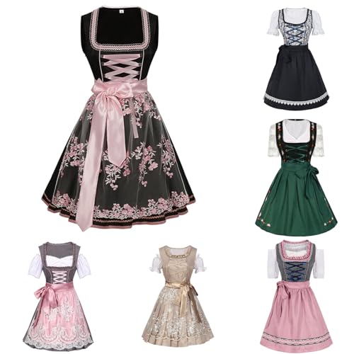 TTNTTR Angebote des Tages Heute Dirndl-schürze schürze Oktoberfest Trachtenkleid Damen lang trachtenkleider Damen Oktoberfest schürze Women's midi Costume Dress schürze Damen