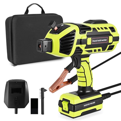 Krovtoy Upgrade-Schweißmaschine, 220 V Handheld-Schweißer mit IGBT-Wechselrichter 6 Variable Stromanpassung, 20-120ampfbarem Ausgangsstrom, geeignet für 3/32 "-1/8" (2,5-3,2 mm) Schweißstangen (grün)
