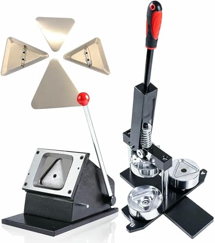 Dreiecksabzeichen Cutter, Abzeichen Presse, 66 * 66 Mm Kühlschrank Magnet -Knopf -Abzeichen, Professioneller Metallabzeichen -Hersteller + Papierschneider, Für Werbegeschenkherstellung