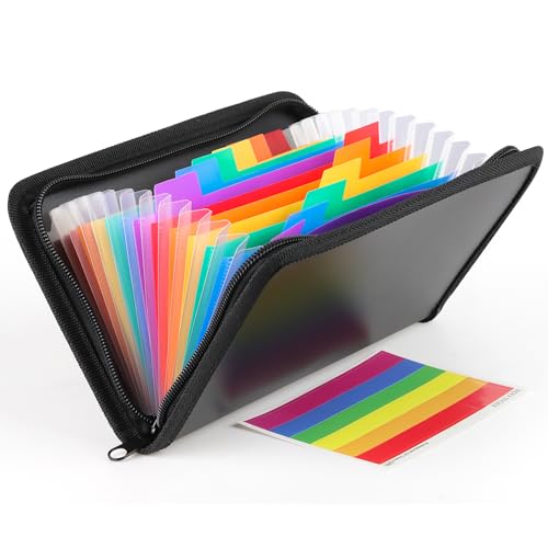 Prmape Fächermappe, Quittung Coupon Organizer 20.8 * 13cm, Kassenzettel Aufbewahrung, Geldscheine Aufbewahrung für Wichtige Dokumente, Akte
