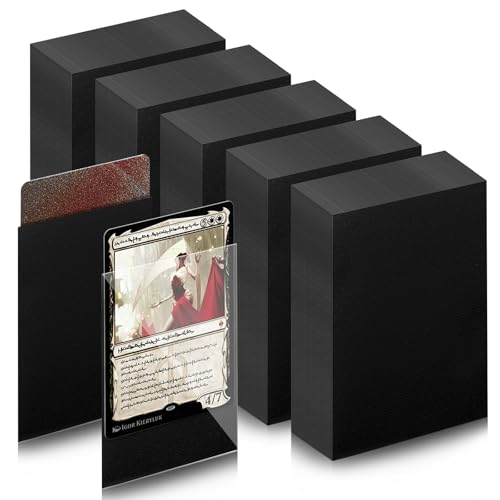 Mexgcom 500 Stück Kartenhüllen，66 x 91 MM Sammelkartenhüllen, Perfekt Passende Innenhüllen, Kompatibel Mit MTG, Trading Cards, Sports Cards, Baseball und Fußballkarten (BLACK)