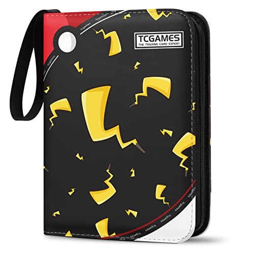 Tcgames Kartenbinder 4-fach 440 Taschen Kartenhalter mit 55 Hüllen Gelb Schwanz