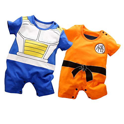 IURNXB 2 Stücke Baby Strampler Jungen Mädchen Süße Neugeborene Kleinkind Baumwolle Säugling Onesie Cartoon Cosplay Kleidung