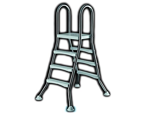 Ideal Eichenwald Poolleiter Hochbeckenleiter Schwimmbadleiter Edelstahlleiter Leiter 1,0/1,0m