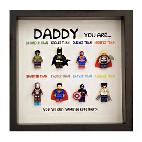 AADDFDD Superhelden -Themen -Vatertagsbilder -Rahmen, Geschenk an den Superhelden, Väter Tag Bilderrahmen, Papa Sie sind Mein Superhelden -Rahmen, Vatertag einzigartige Geschenke G