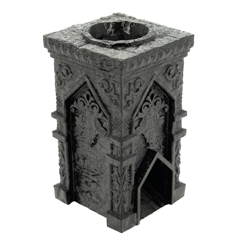 PLAYMATS FABT007 Würfelturm, Schwarz, 7,5x7,5x12,5 cm