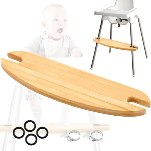 Antilop FußStüTze, High Chair Footrest, FußStüTze, Rutschfeste NatüRliche Bambus-Hochstuhl-FußStüTze Verstellbare Baby-Hochstuhl-ZubehöR