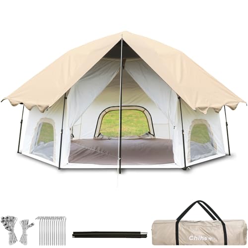 Chihee Pop-Up Stand-up Zelt Camping Zelte, Familien-Kabinenzelt mit Markise Veranda 3-Personen Outdoor-Zelt mit Bildschirm Raum große Kapazität, Wasserdicht und Winddicht, einfacher Aufbau, Wandern