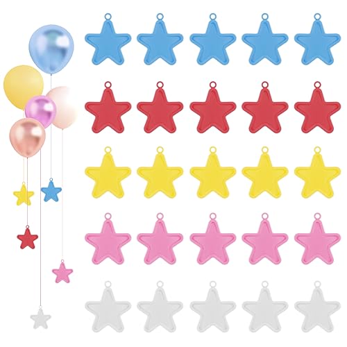 25 Stück Ballon Beschwerer, Ballongewicht für Heliumballons, Luftballons Gewichte, Luftballon Beschwerer, Gewichte für Helium Ballons, Bunte Ballongewichte für Hochzeit Geburtstag Party Dekoration