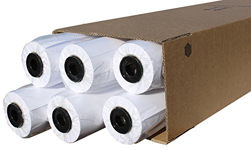 CABRO 50914-50 Qualitäts Plotterpapier, 80 g, 914 mm, 50 Laufmeter, weiß (1 Karton mit 6 Rollen)