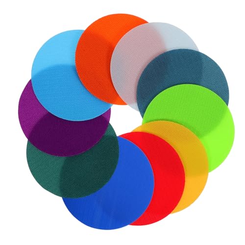 PRETYZOOM 10 Stück Buntes Nylonteppichmarke Klassenzimmeraufkleber Bunter Teppichmarker Teppichmarkierungspunkte Teppichmarkierungen Vor Ort Punktmarkierung Teppichbodenmarkierungen
