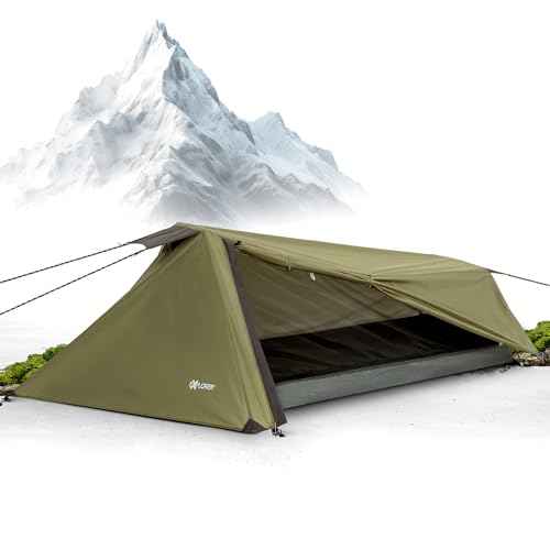 EXPLORER Namib 1 Personen Zelt kleines Packmaß Ultraleicht für Fahrrad oder Motorrad Reise 3000mm Wassersäule mit separatem Innenzelt Wandern Trekking Camping