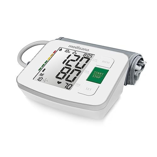 medisana BU 512 Blutdruckmessgerät für den Oberarm, Präzise Blutdruck und Pulsmessung, Speicherfunktion für 2 Benutzer, Ampel-Skala, Arrhythmie Erkennung & Warnung, Inkl. Aufbewahrungstasche