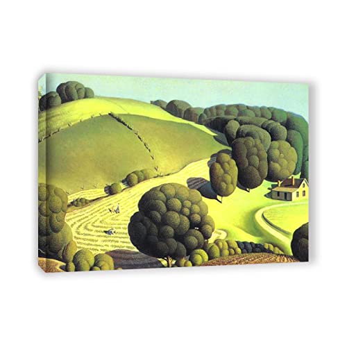 Grant Holzdruck-Beamte Gemälde-Rahmenfertig zum Aufhängen Wandkunst Kunstdruck auf Leinwand - Young Mais Print auf Leinwand Wandkunst Bilder für Wohnzimmer Decor 70x100cm (28x33in) Gerahmt