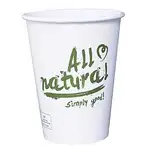 Gastro-Bedarf-Gutheil 50 Bio Kaffeebecher Cafe to go 200ml 8 oz Kompostierbares und biologisch abbaubar Einweg weiß Heissgetränkebecher Tee Pappbecher