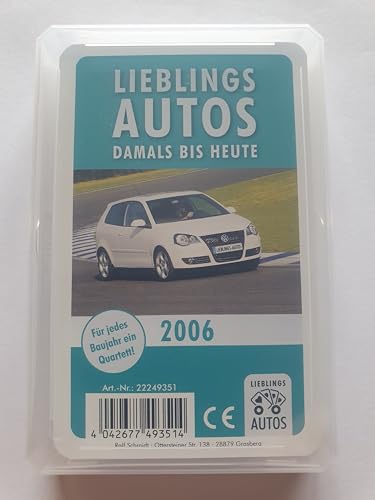 Lieblings Autos Auto Quartett 2006 Baujahr Geburtsjahr 19. Geburtstag Geschenk Spielkarten Neu
