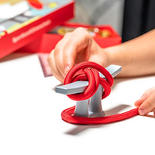 SBF Knoten-Übungsset mit der Originalen SBF Ausbildungs-Klampe zum Knoten üben für den Sportbootführerschein See Binnen
