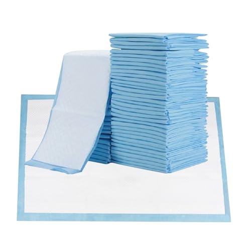Einweg-Inkontinenz-Betteinlagen 60x90cm, 25 Stück, wasserdichte und Ultra-saugfähige Betteinlagen mit Fixierstreifen für Babys, Erwachsene und Senioren