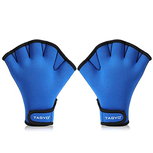 TAGVO Aquatic Handschuhe für den Oberkörperwiderstand, Schwimmhandschuhe mit Trageschlaufe, gut nähen, kein Ausbleichen, Größen für Männer Frauen Erwachsene Kinder