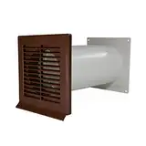 EASYTEC® Mauerkasten Ø 150 mm braun mit Teleskoprohr und Rückstauklappe