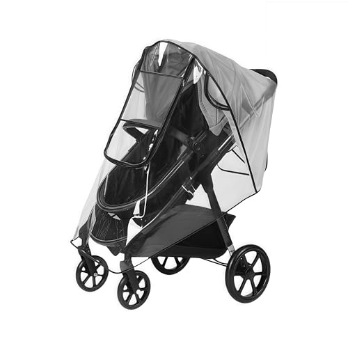 Regenschutz für Kinderwagen Universal Regenverdeck für buggy Regenhülle für Kinderwagen Regenhaube für alle Jogger mit Fenster und Doppel Reißverschluss, Gute Luftzirkulation, Schadstofffrei