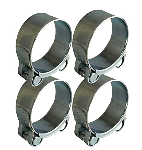 Boltza W1 Einzelner Bolzen Schlauch Super-Klemme Silikonkautschuk Auspuff x4 (52-55mm)