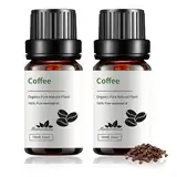 Kaffeeöl Gegen Falten 2 Stück Pure Coffee Essential Oil Kaffeeöl Kosmetik für Hautpflege Geeignet für Seife Haut und Haarpflegeprodukte