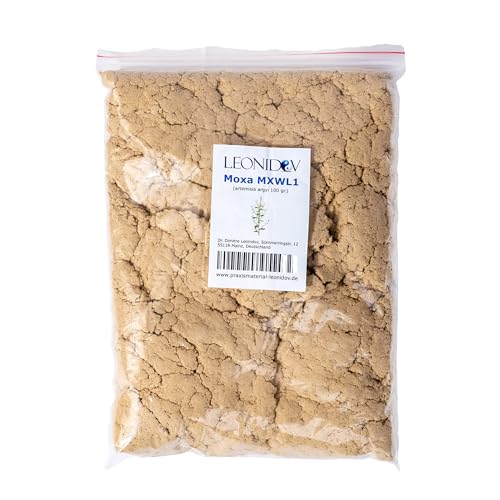 Leonidov® Moxa-Wolle aus Beifuß sehr hoher Reinheit für Moxibustion - 100 gr – Traditionelle chinesische Heilkunst für Schmerzlinderung und Entspannung